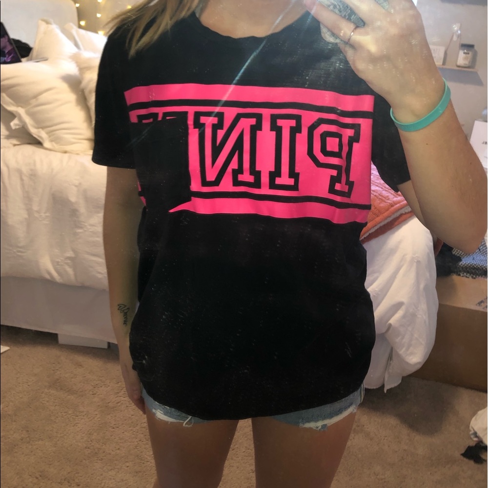 pink! black tshirt